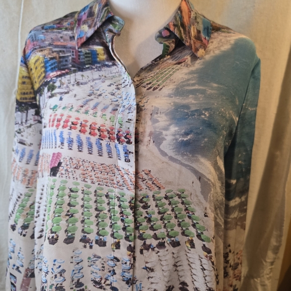 Alice + Olivia Multicolor Graphic Blouse - Picture 6 of 12